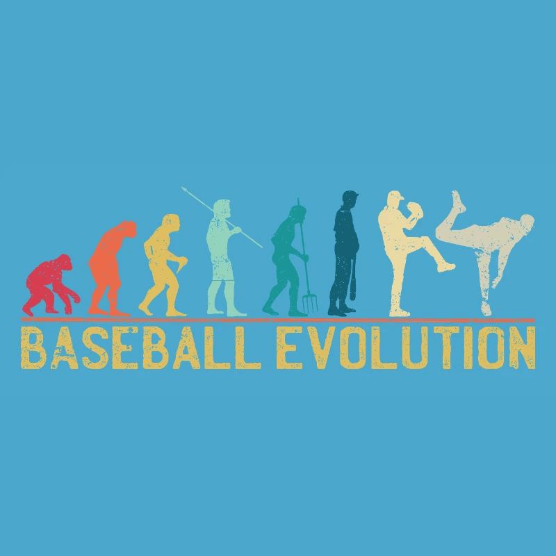 Baseball Evolution Illustration