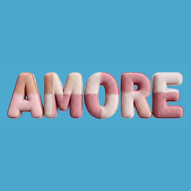 Amore Romantic Font Design Patchwork