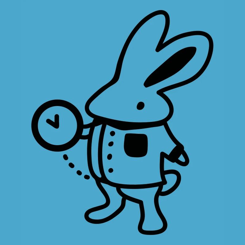 Rabbit + Clock - Line