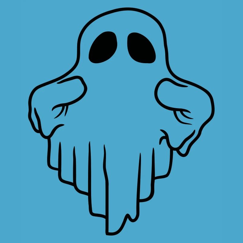Comic funny floating ghost