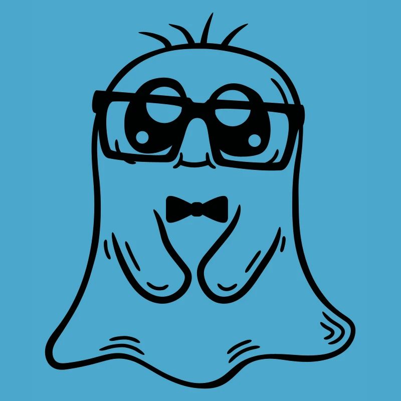 Freundlicher Nerd Geist Comic