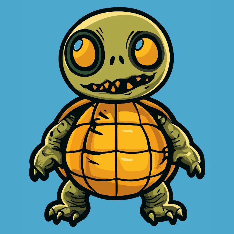 Turtle Halloween Comic Funny