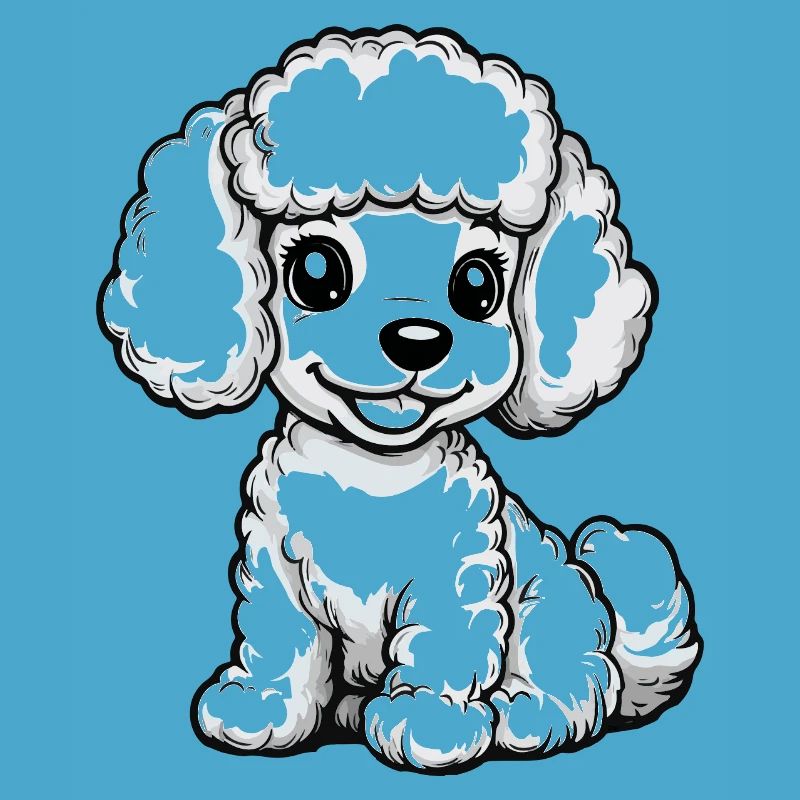 Poodle Hund Comic Niedlich
