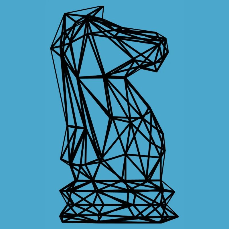 Chevalier de Chessman composé de lignes, polygone