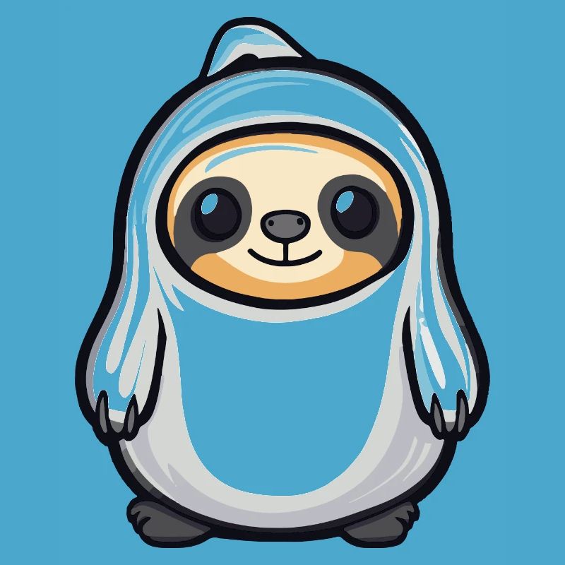 Sloth Halloween Comic Ghost
