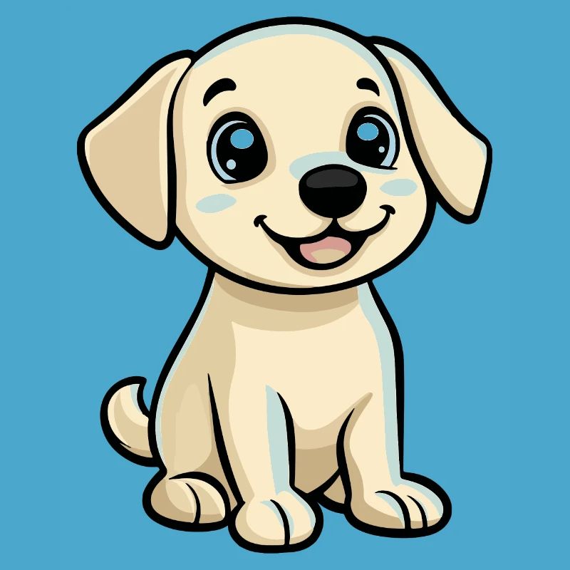 Labrador Dog Comic Cute