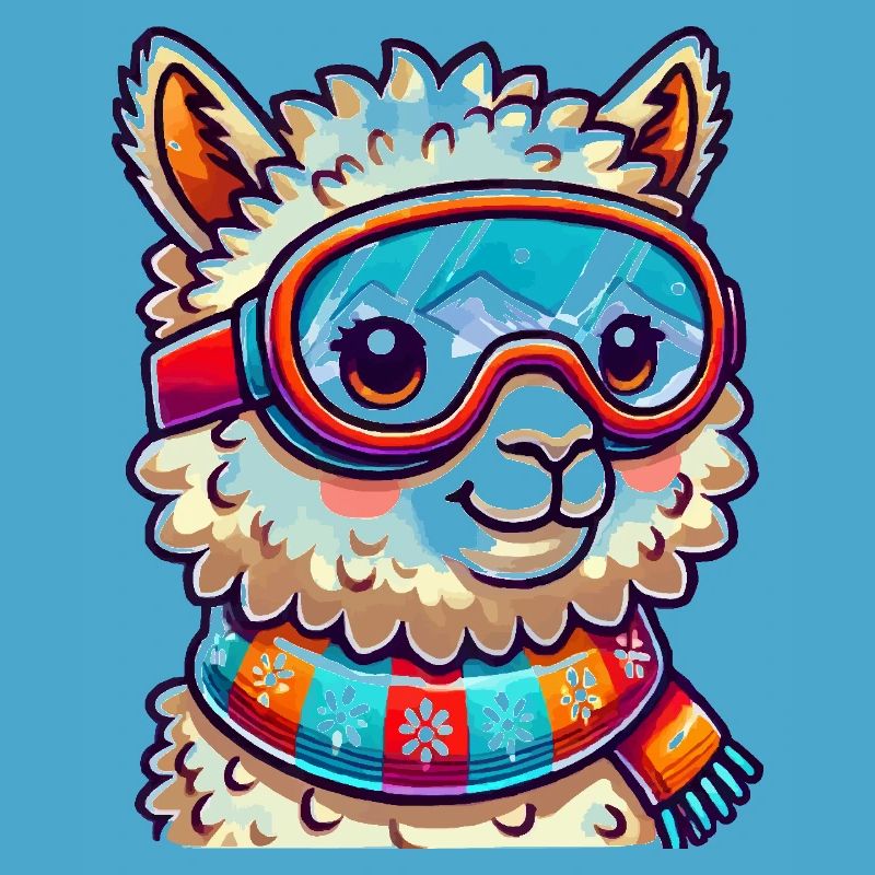 Llama Comic Ski Goggles
