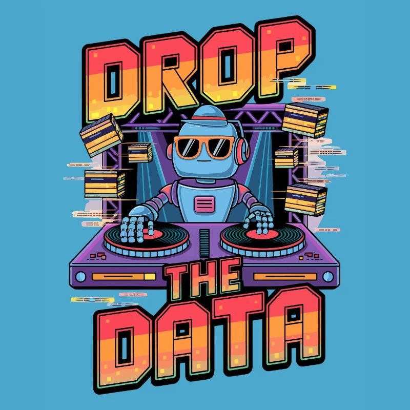 Drop the Data DJ Robot Techno Design