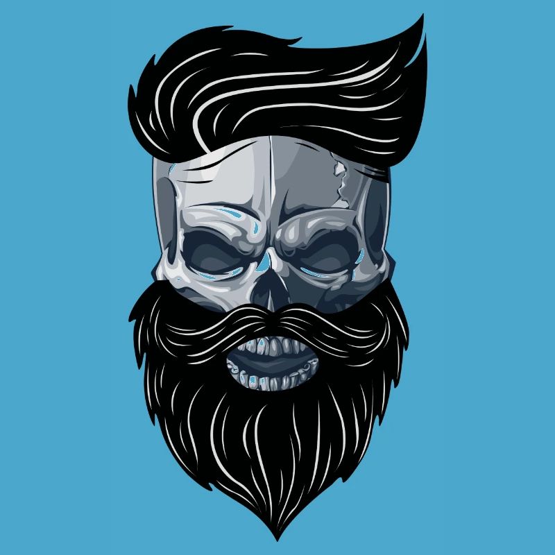Beardy Beard Bart Man Skull Geschenkidee