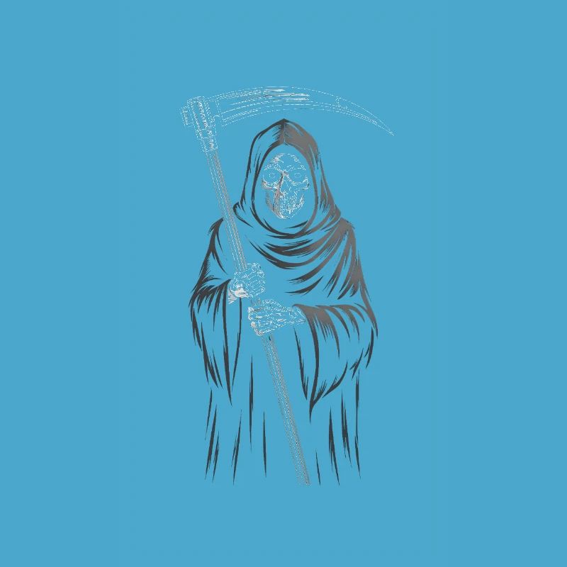 Sensenmann - Atemberaubendes Skelett Zeit Zitat