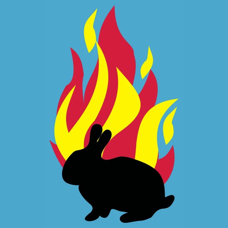 Bunny with fire