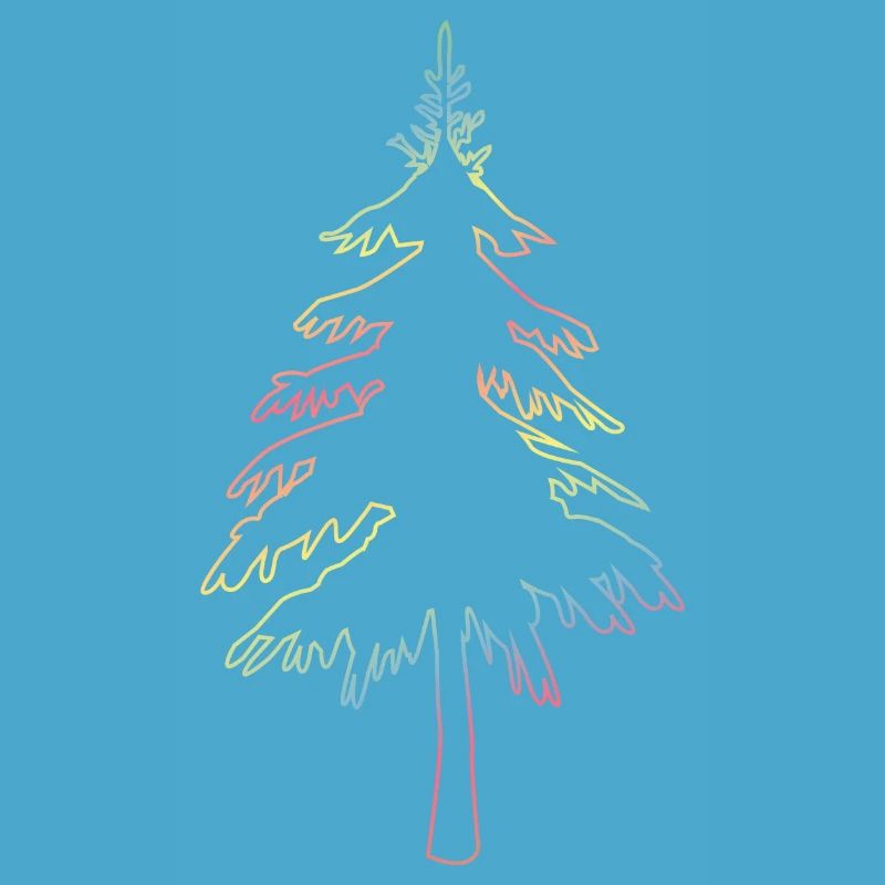 Christbaum, Tannenbaum oder Weihnachtsbaum Umriss