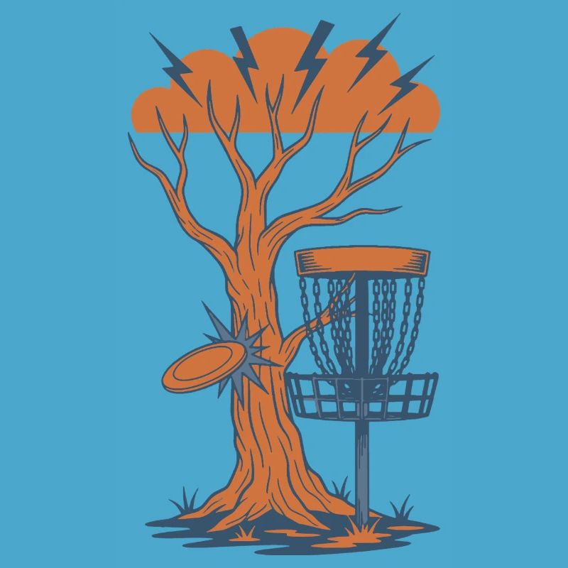 Disc Golf Tree Hit Flying Disc Basket Storm