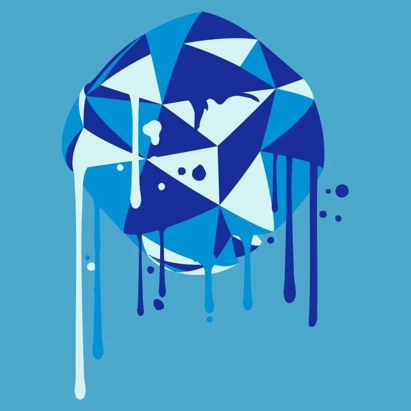 ball art spray graffiti drip round circle blue
