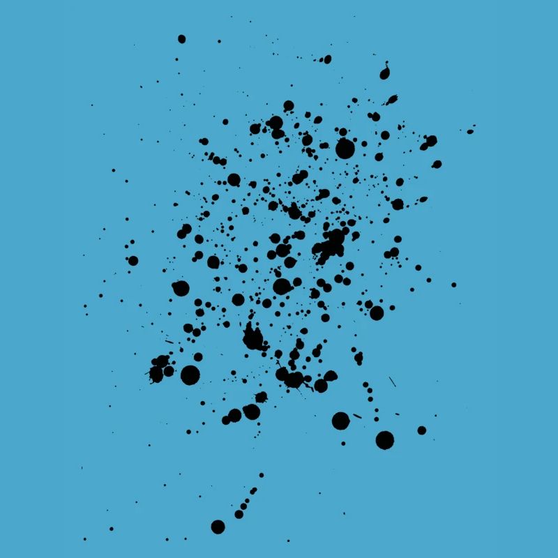 Schwarze Kleckse oder Farbspritzer