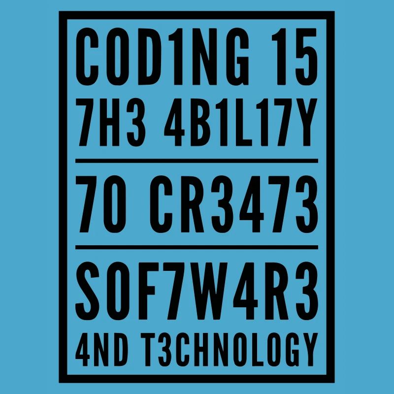 Programmieren Coden L337 Leetspeak Spruch