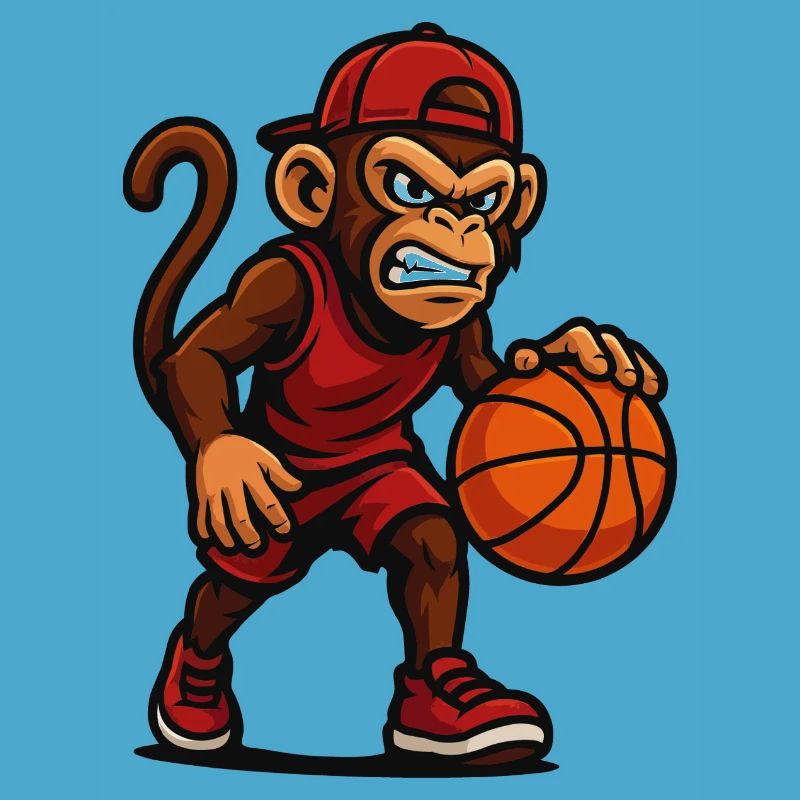Singe Comique Basket-ball