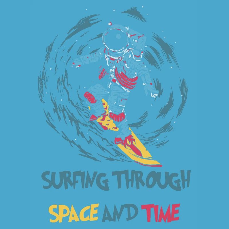 Un astronaute surfe dans l’espace et le temps Surfer Surf