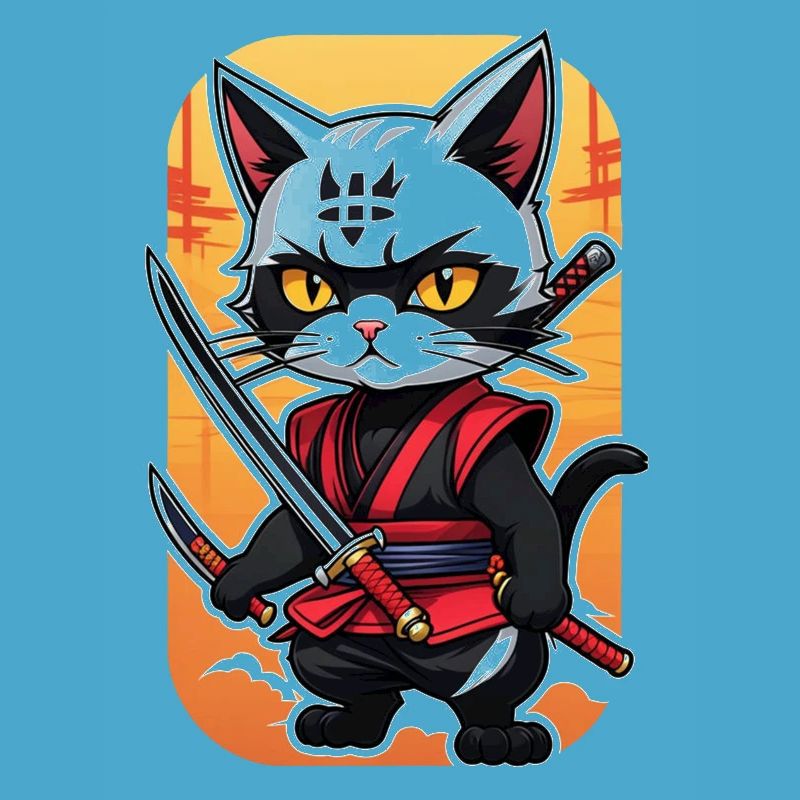 Ninja Katze - Samurai Kätzchen