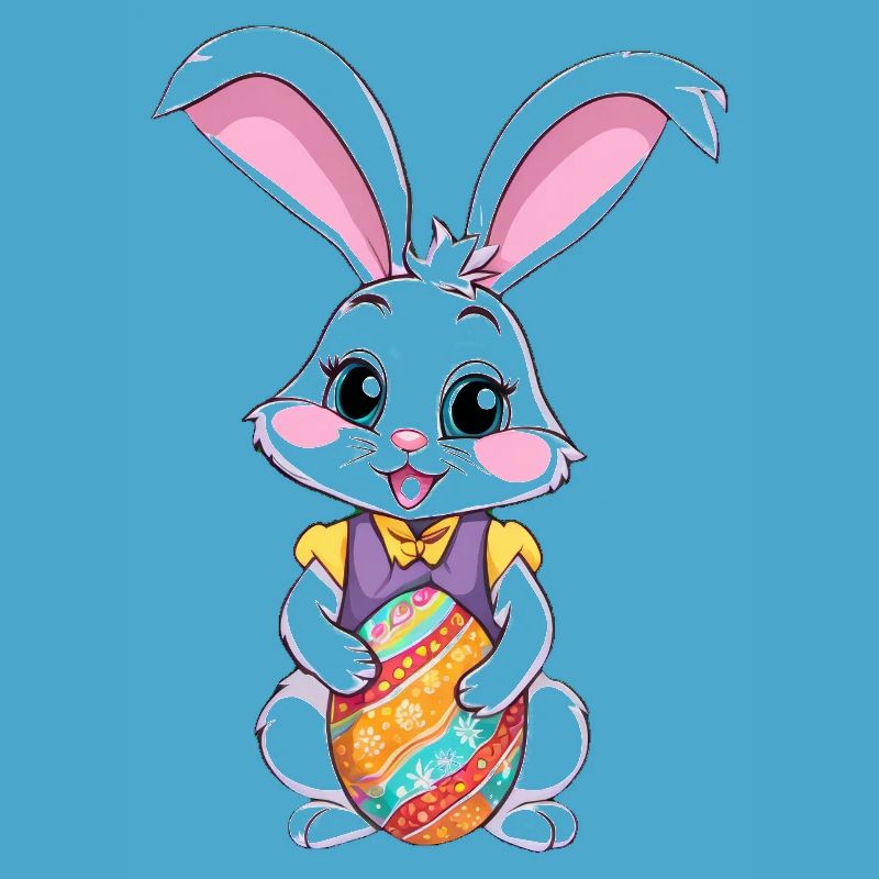 Easter bunny with Easter eggs