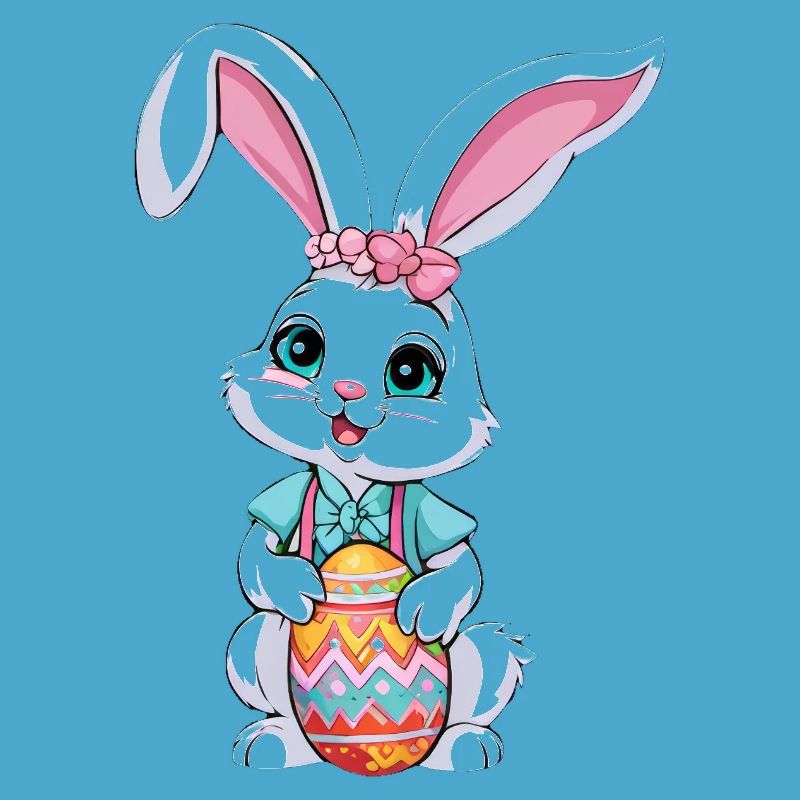 Easter bunny with Easter eggs