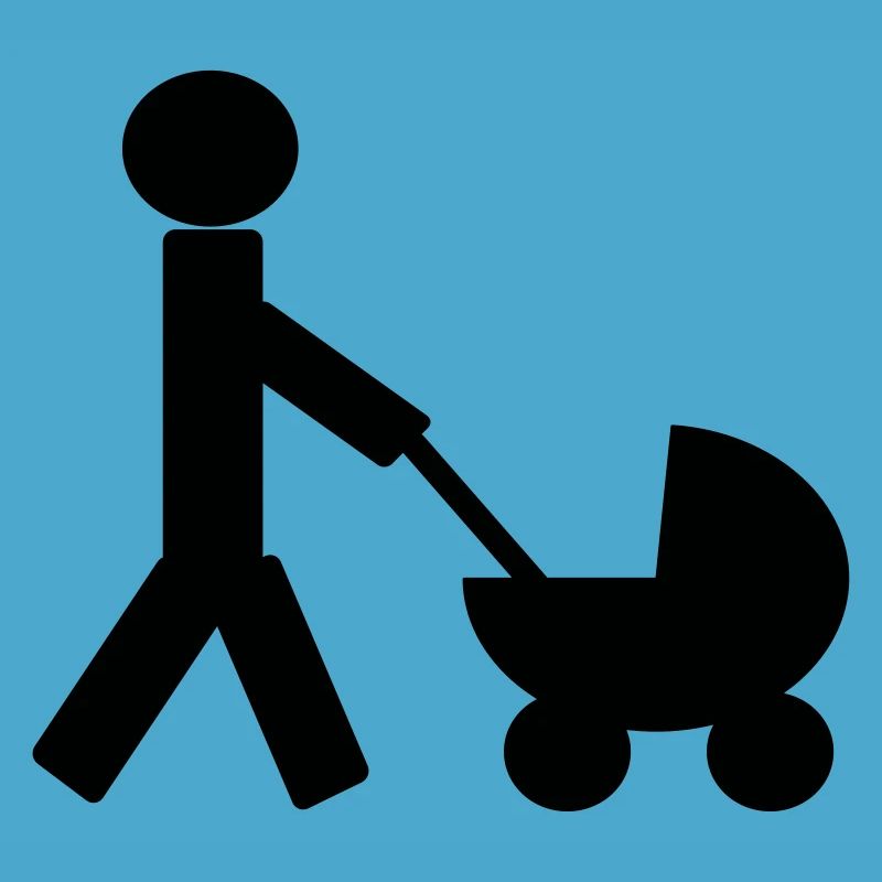 père et poussette