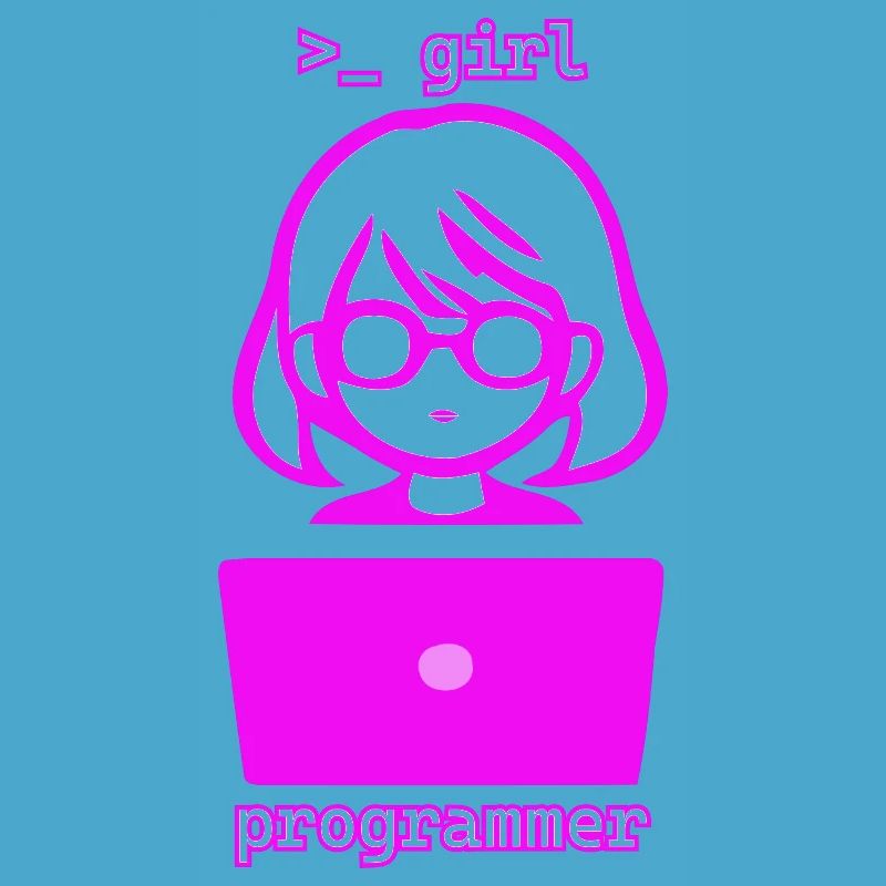 Frau mit Computer girl programmer
