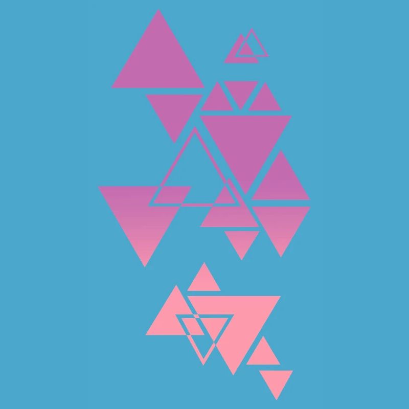 Gradient Triangle Pattern Pink
