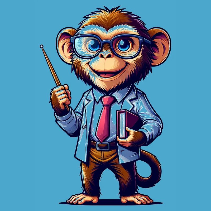 Professeur de singe mignon