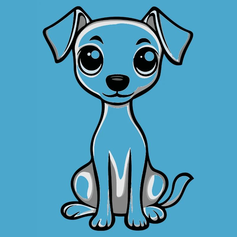 Whippet Dog Comic Cute