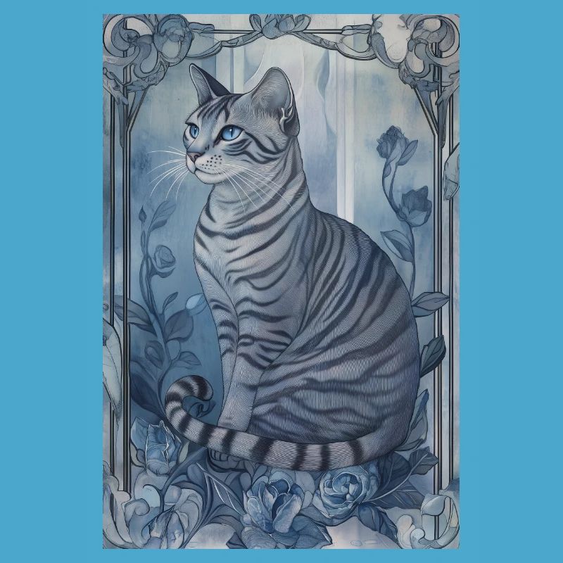 jayfeather häherfeder schöne getigerte Katze grau