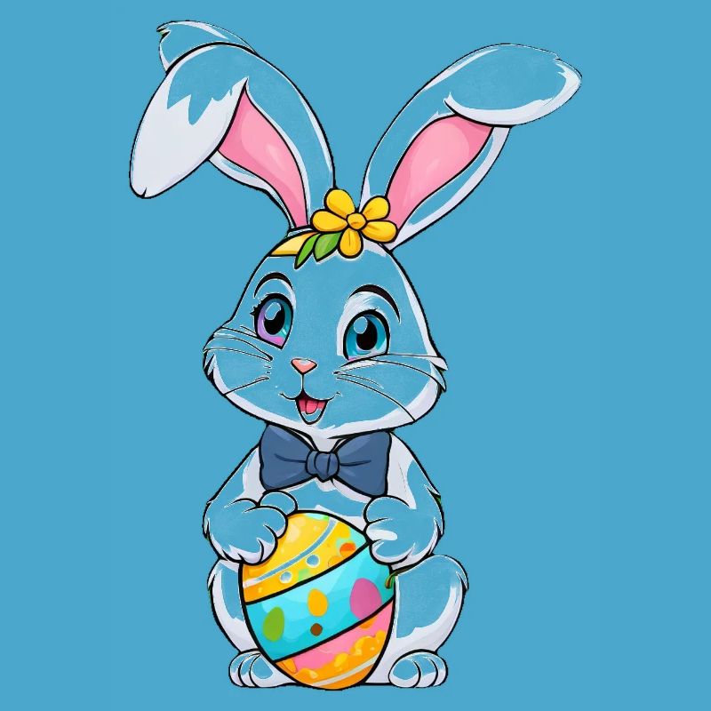 Easter bunny with Easter eggs