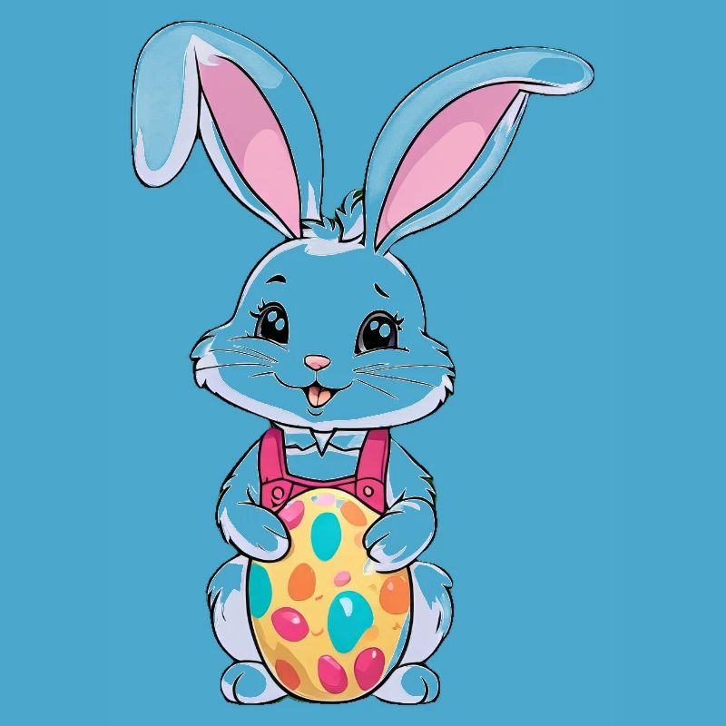 Easter bunny with Easter eggs