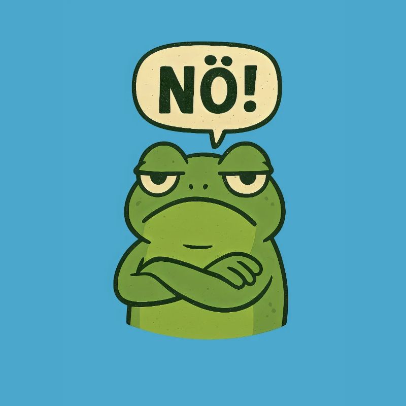 Statement Nope Frog Just No