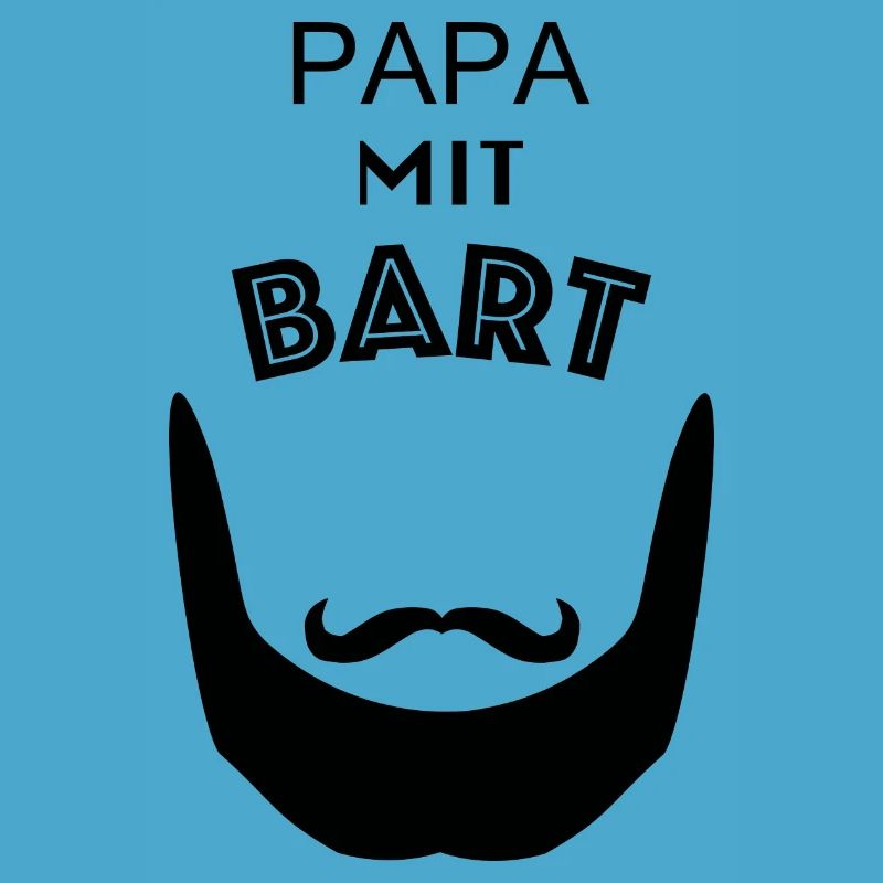 Papa mit Bart - Schwarz