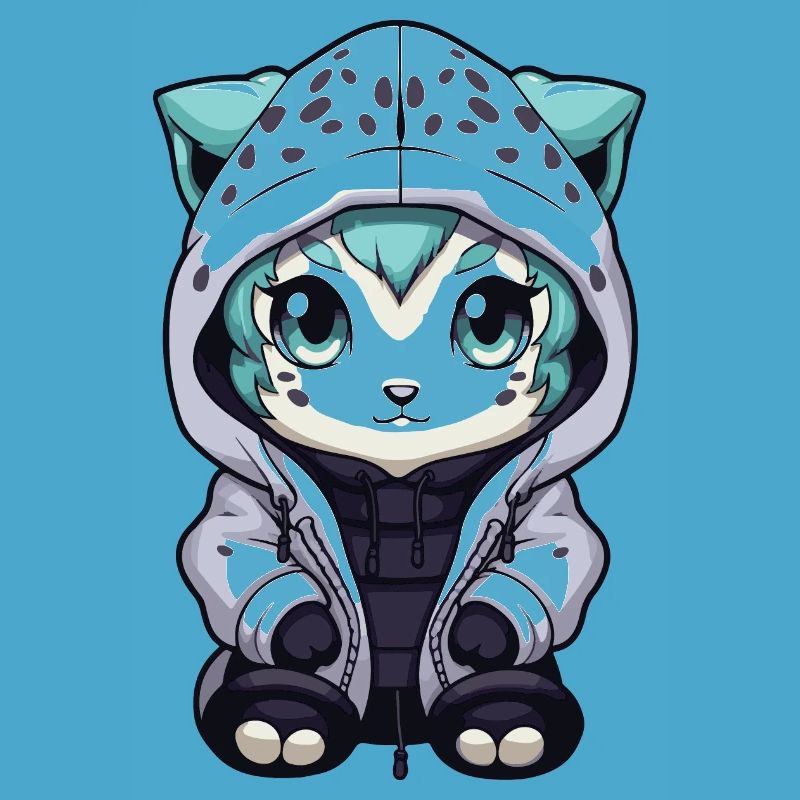 Snow Leopard Winter Leopard Comic Cute