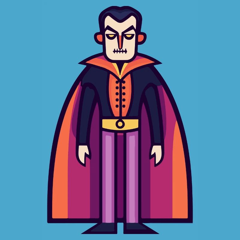 Vampire Halloween Symbol Comic