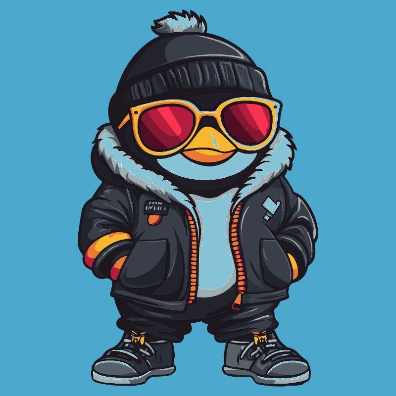 Pinguin Cool Comic