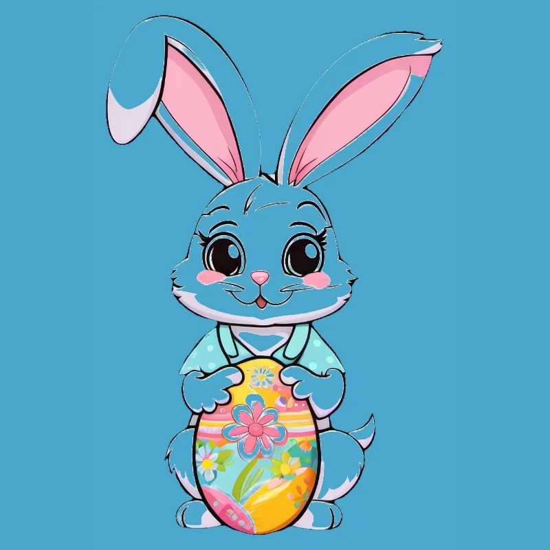 Easter bunny with Easter eggs