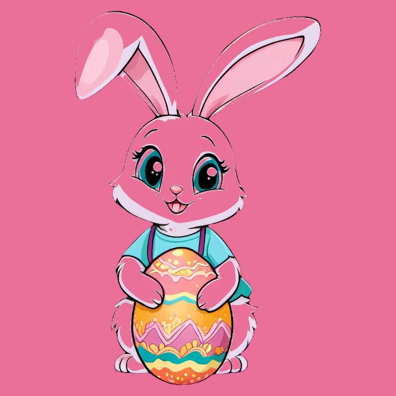Easter bunny with Easter eggs