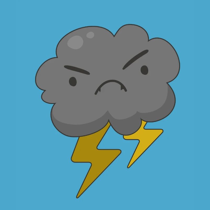 Nuage en colère avec un temps d’orage éclair