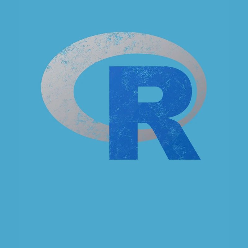 Programmation du logo R Design vieilli vieilli