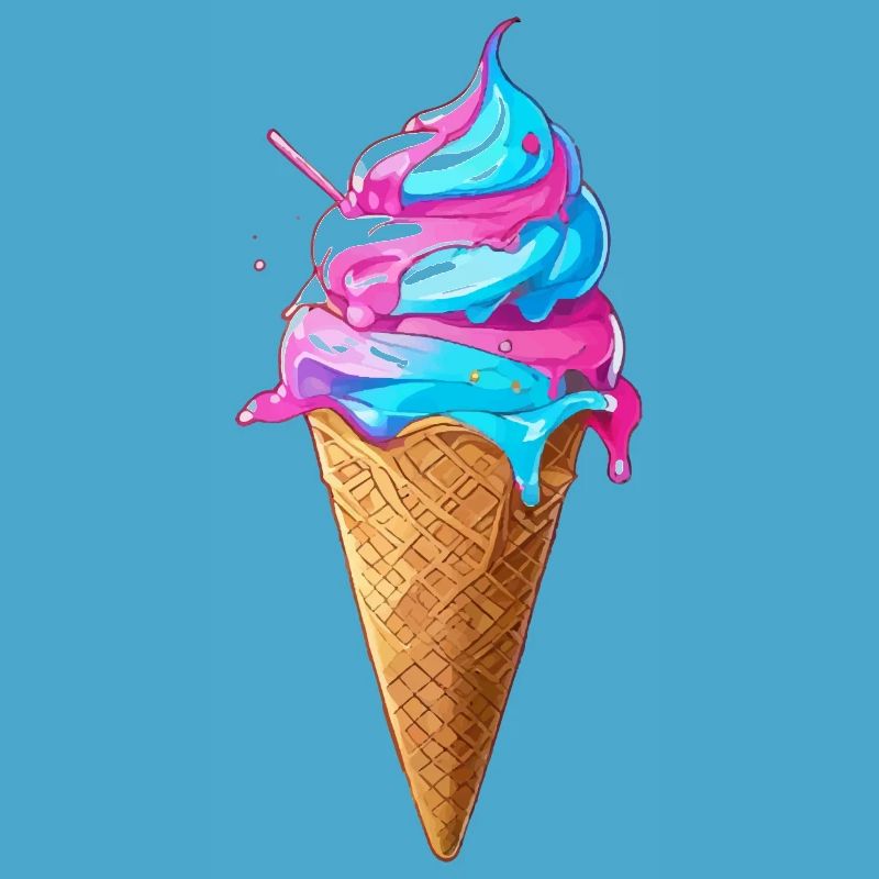 Lecker Eiscreme | Synthwave Eistüte