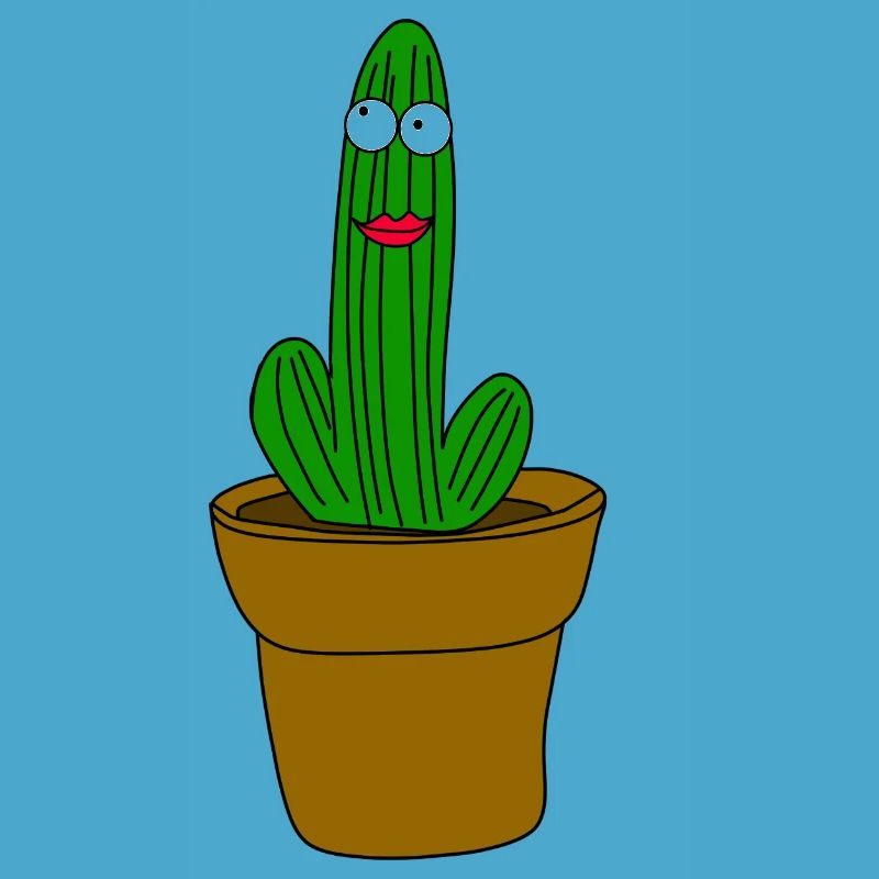 Cactus avec visage