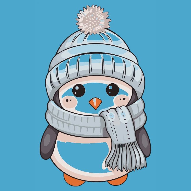 Pinguin Winter Comic Niedlich
