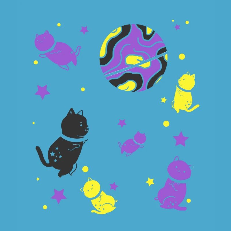 Nonbinary Pride Cat in Space