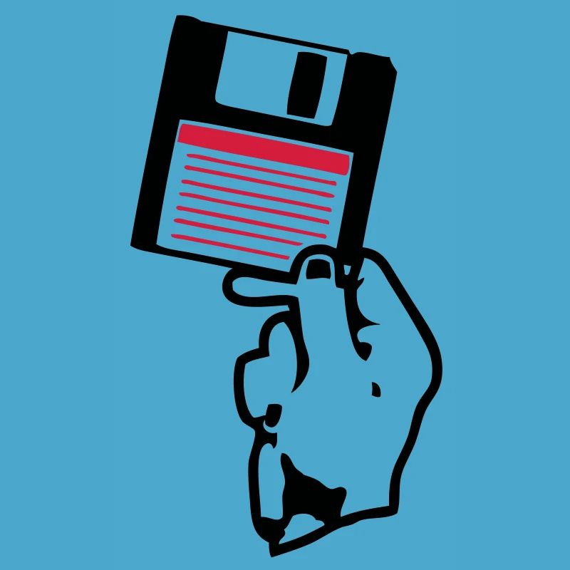 floppy disk scheibe disco hand hand