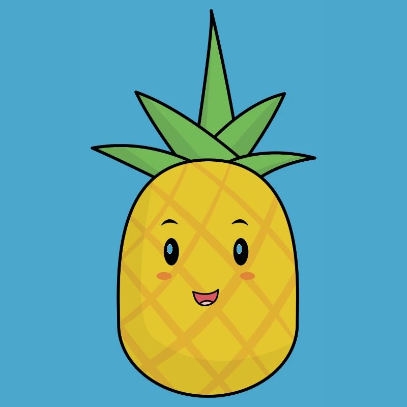Pineapple Comic Sweet Fruit