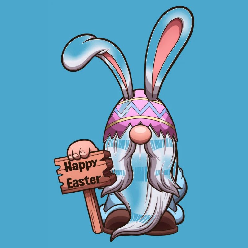 Easter Gnome With Easter Egg Hat With Rabbit Ears