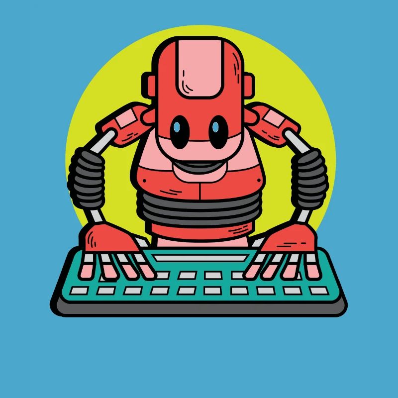 Lustiger Roboter Computertechniker Gift
